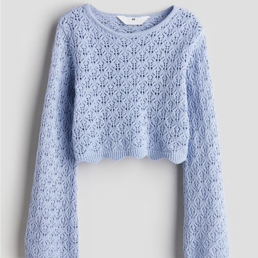 NWT Girls H&M Pointelle Knit Sweater, 12/14